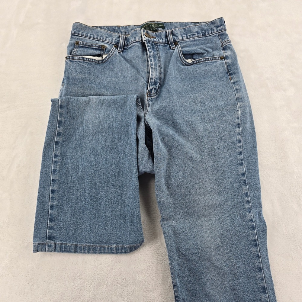 Lauren Jeans Co Ralph Lauren Womens 12 Jeans Blue Straight Leg Stretch Denim